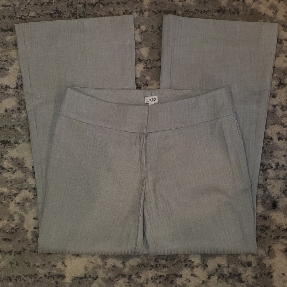 CACHE Casual Dress Pants Gray sz 4 EUC
